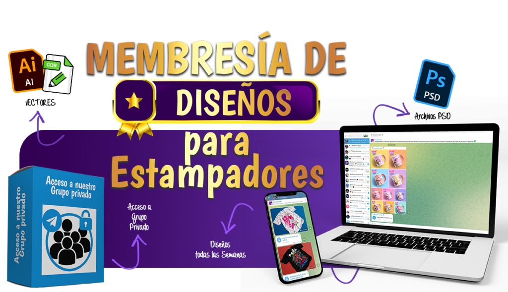 MEMBRESIA DISEÑOS PARA ESTAMPADORES